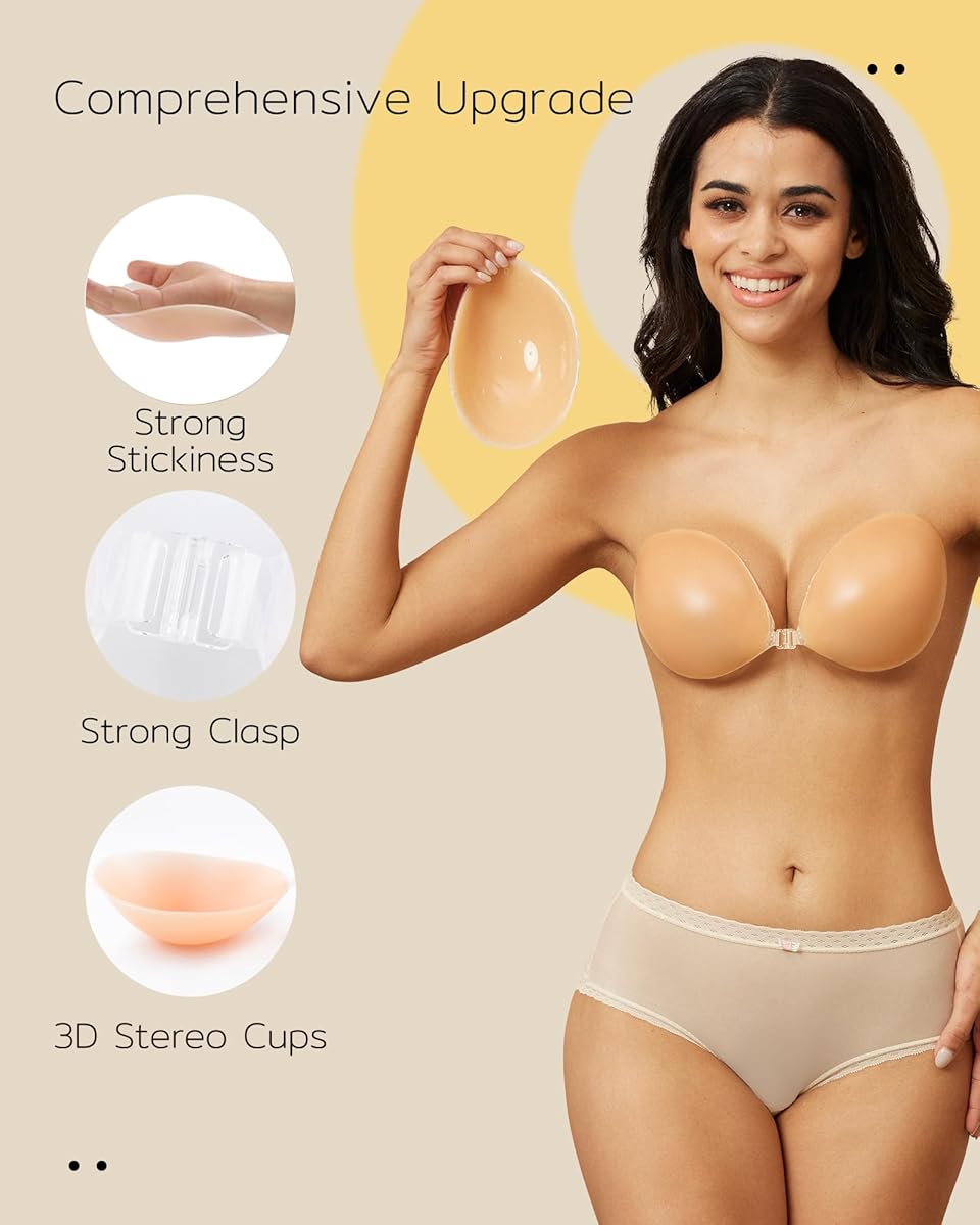Reusable Strapless Adhesive Bra
