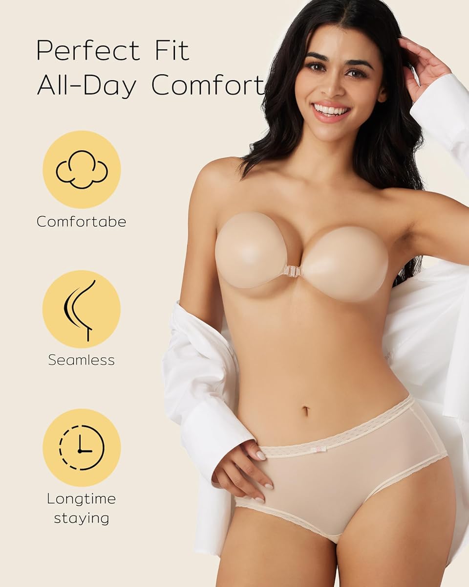 Reusable Strapless Adhesive Bra