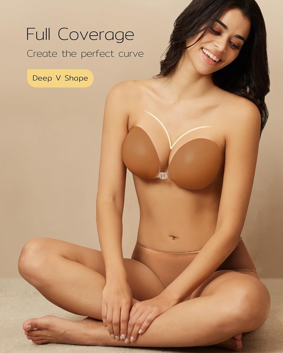Reusable Strapless Adhesive Bra