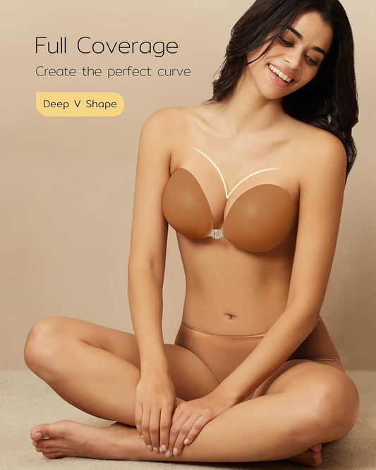 Reusable Strapless Adhesive Bra