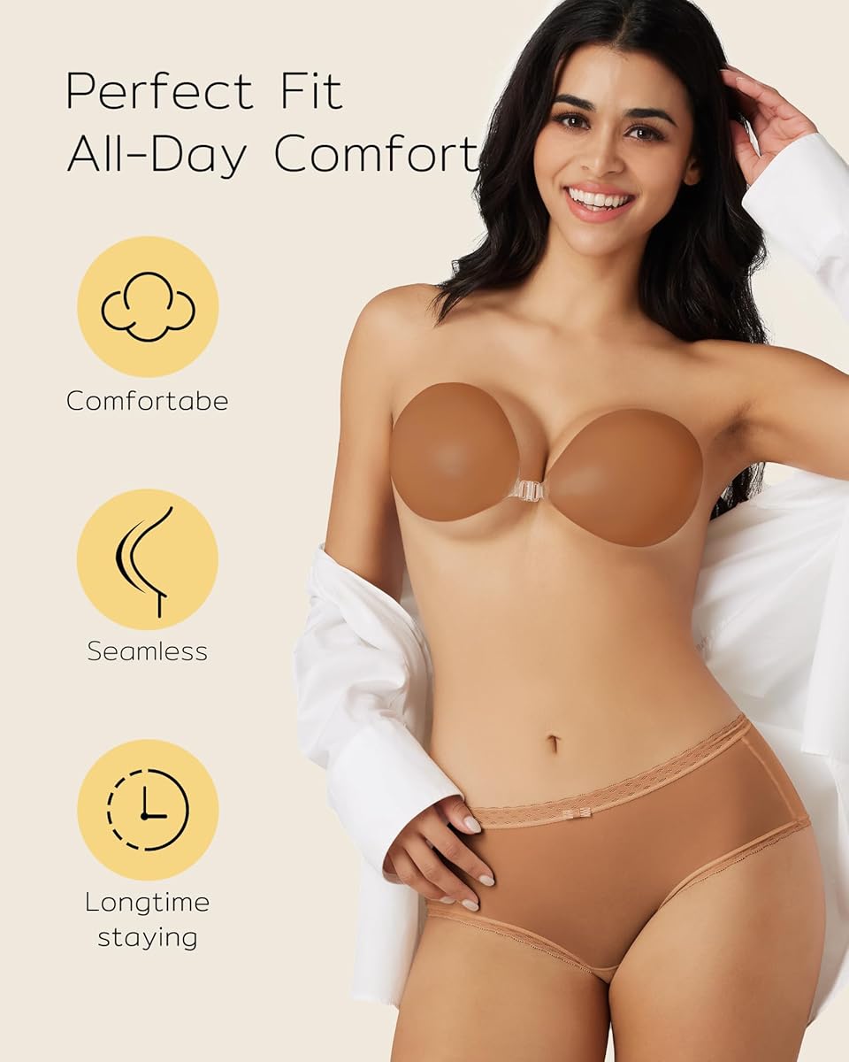 Reusable Strapless Adhesive Bra