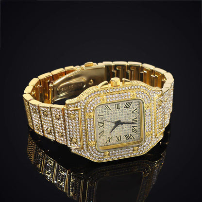 Premium Golden Watch with NECKLACE BRACELET JEWELRY SET