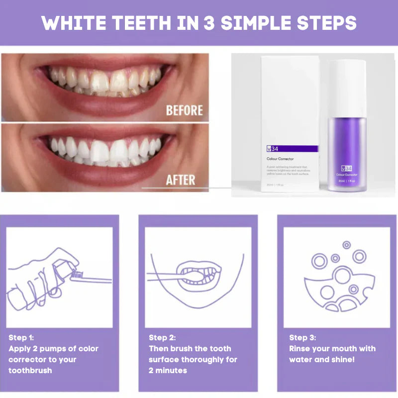 Purple Teeth Whitening Toothpaste