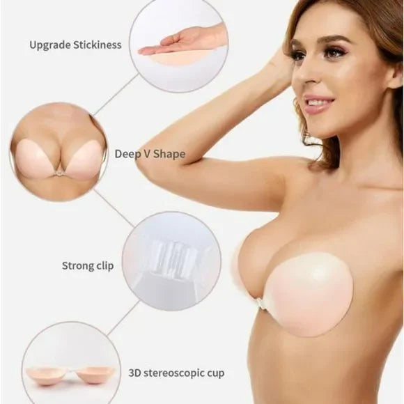 Reusable Strapless Adhesive Bra