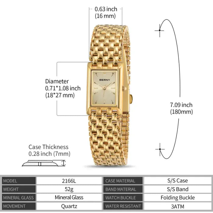 Luxury Gold Watch for Couple Women/Men