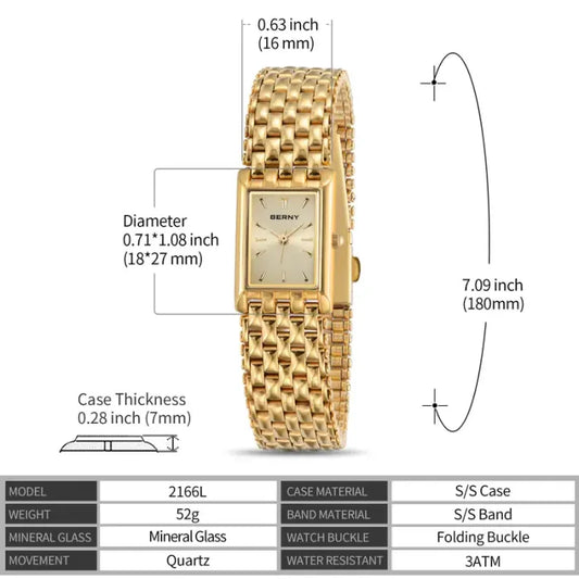 Luxury Gold Watch for Couple Women/Men